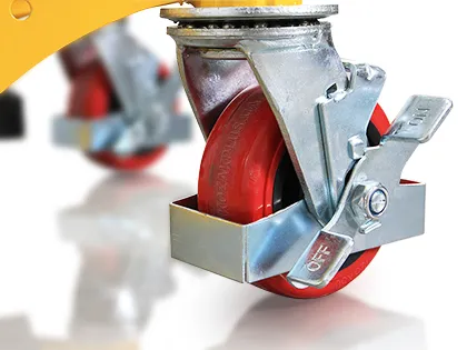 Колеса оснащені гальмівними пристроями